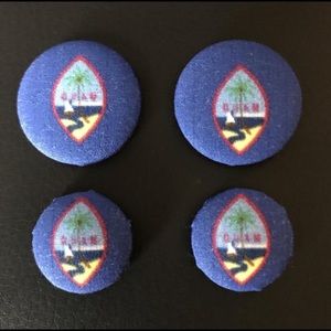 Guam Seal Button Earrings
